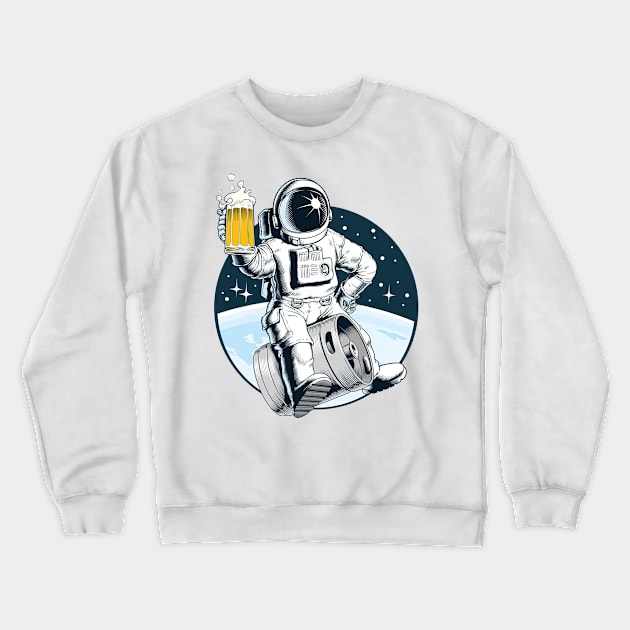 Astronaut Beer Crewneck Sweatshirt by workshop71